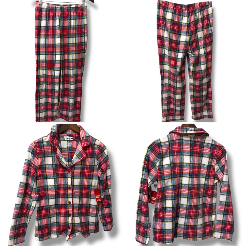 Jammies For Your Families | NWT Red Plaid Flannel Fleece Pajama Set (size S) - Picture 3 of 12